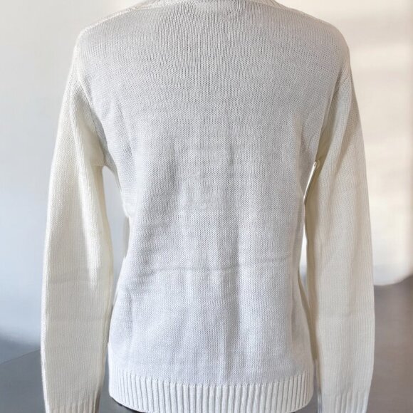Pull Over Cream Knit Long Sleeve Sweater - Picture 2 of 6